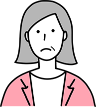 困っている女性のイラスト